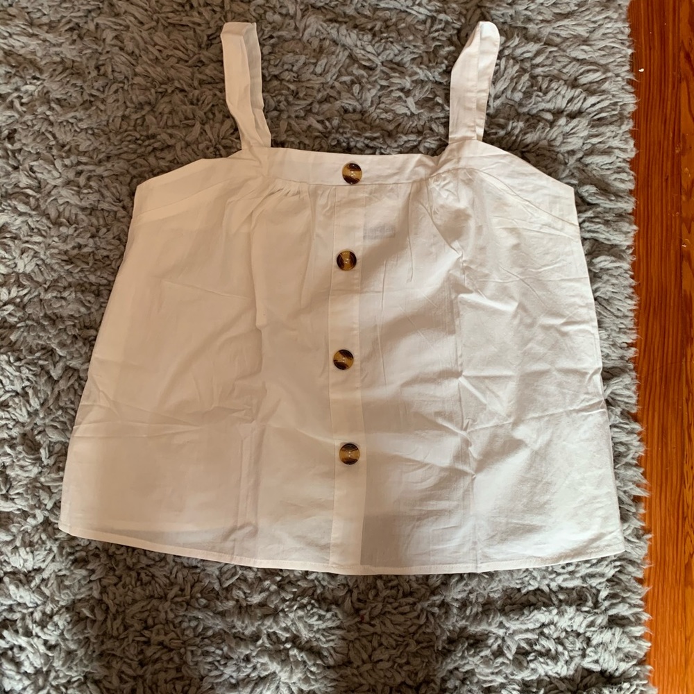 White Button Tanktop